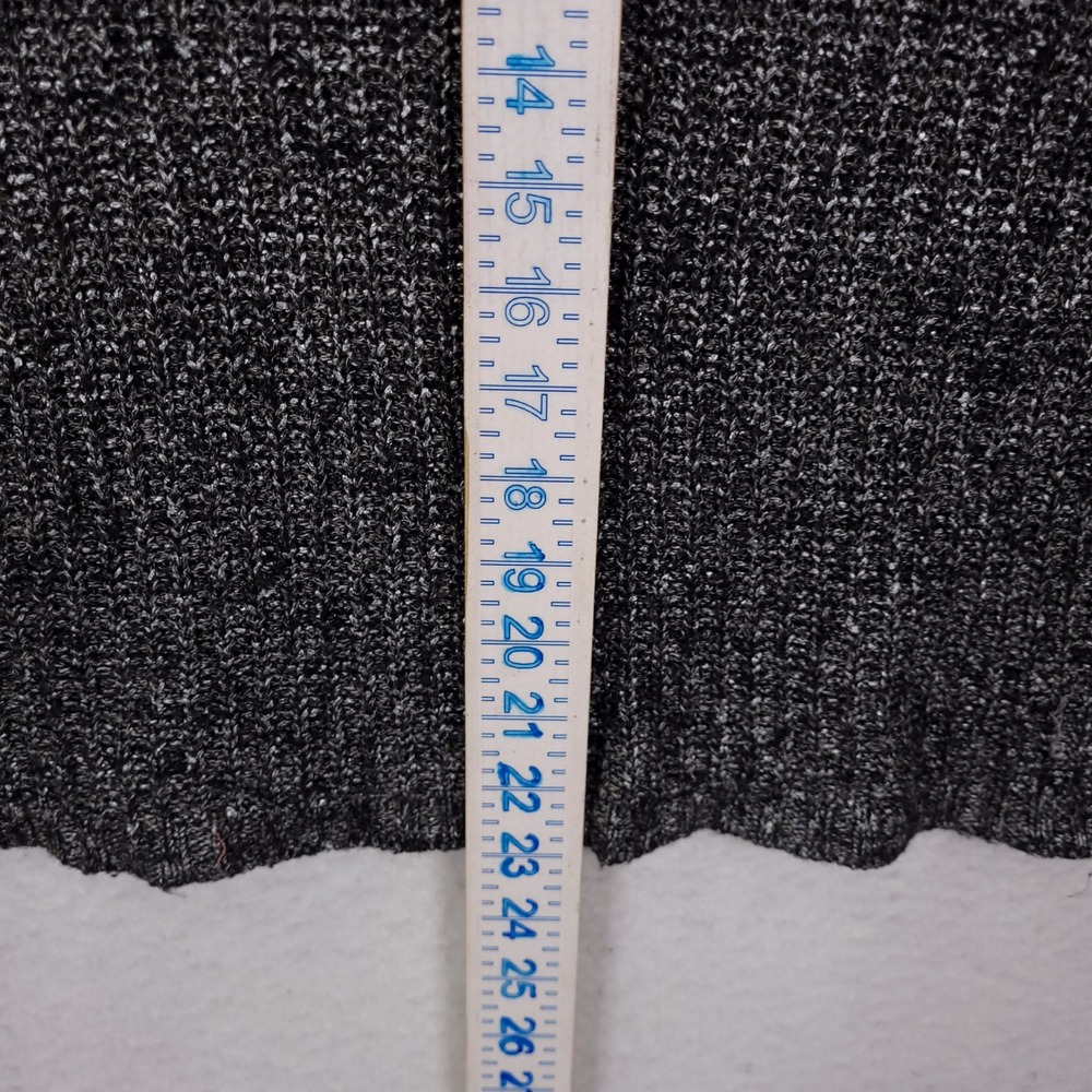 Eileen Fisher Scoop Neck Sweater Womens L Black White Marled Linen Blend Knit - Picture 6 of 13